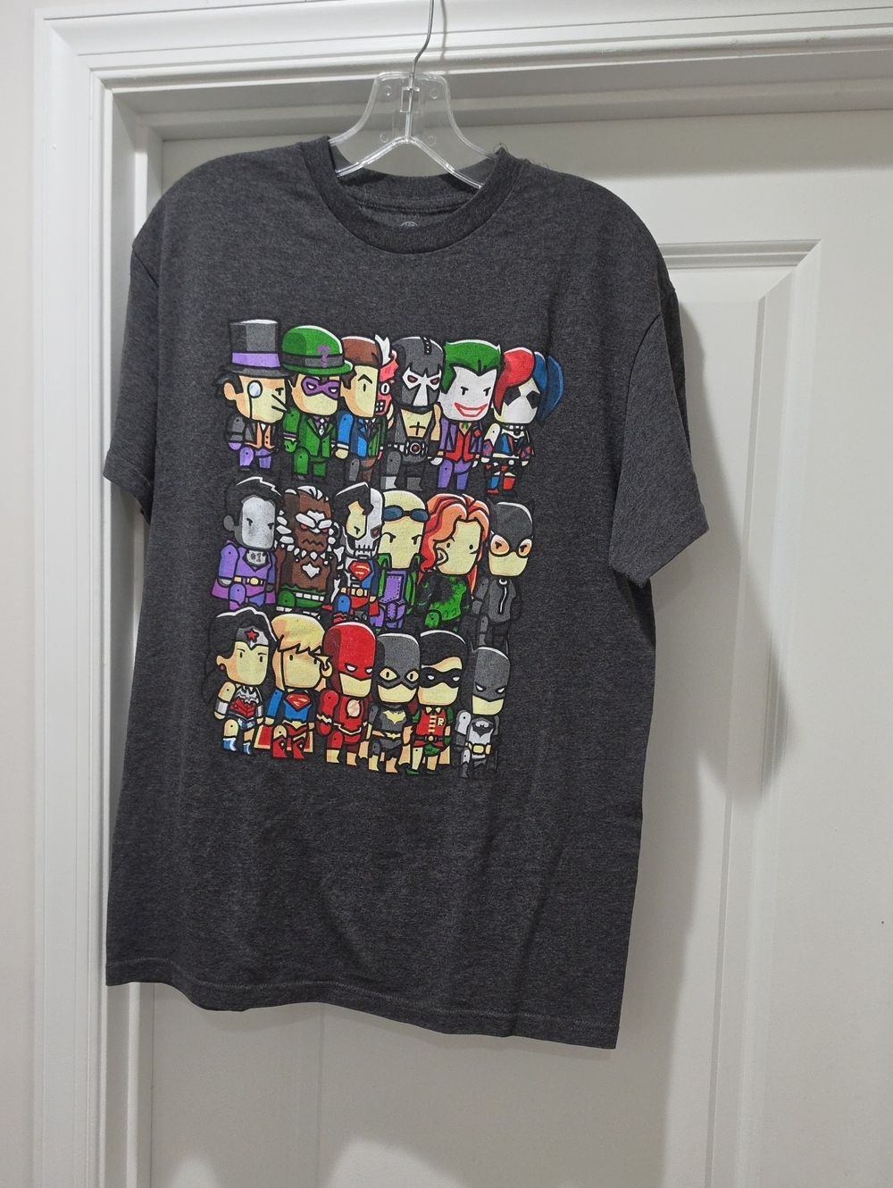 DC Comics Graphic Superhero Characters Tee - Dark Gray